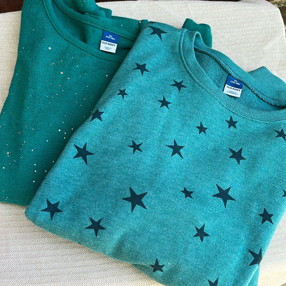 2 Girls XL Green Tops from Old Navy